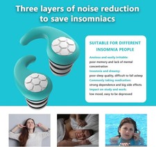 Reusable Silicone Ear Plugs Noise Cancelling Earplugs Protector Study Sleep Swim