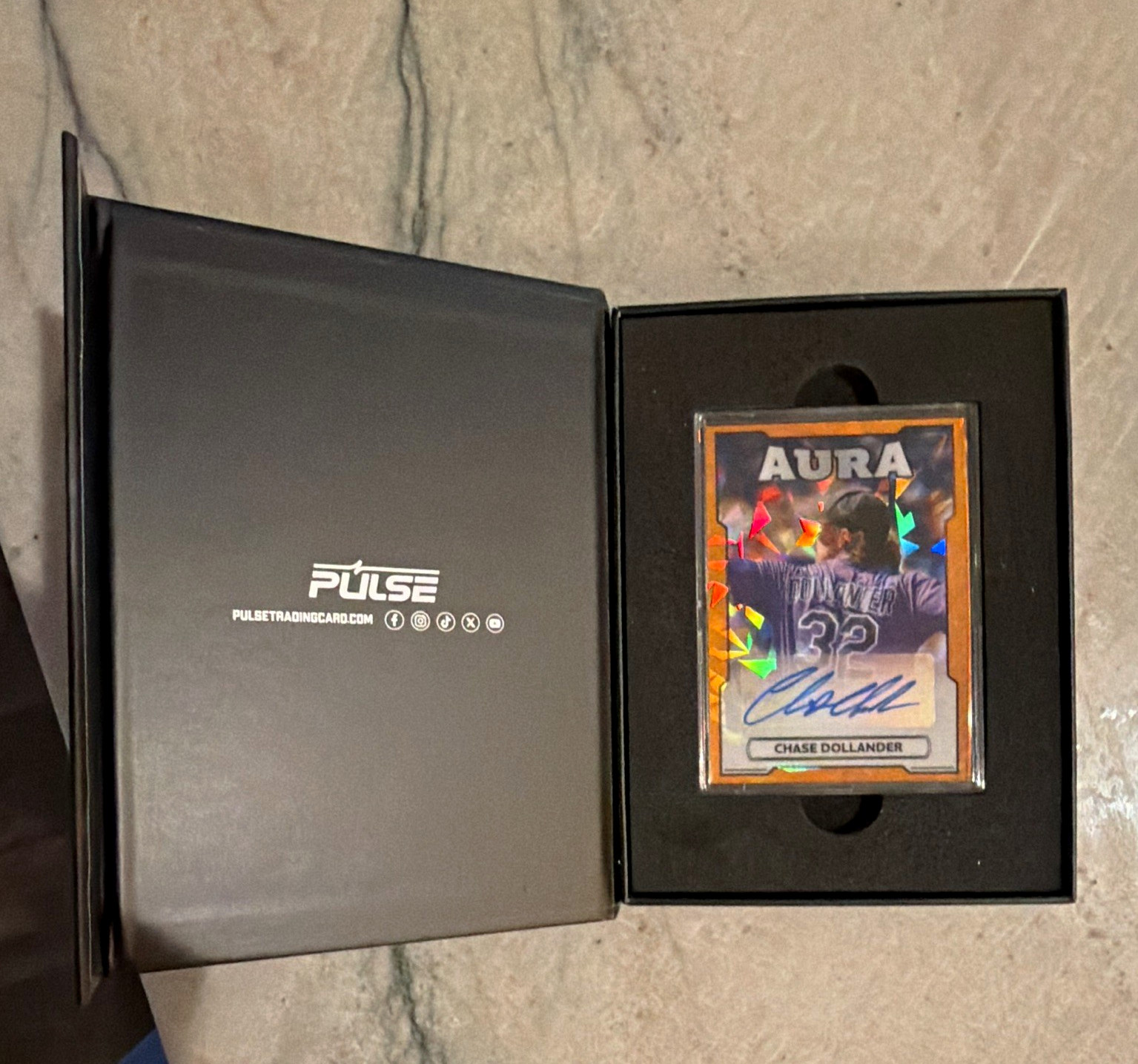 Pulse 2026 AURA Baseball Heat Seeker Chase Dollander Orange Auto /49 BAS-CD
