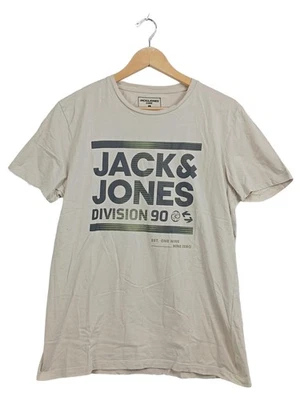 Jack & Jones T-shirt Homme Beige Logo Coton (EU 50, INT L) - Photo 1/3