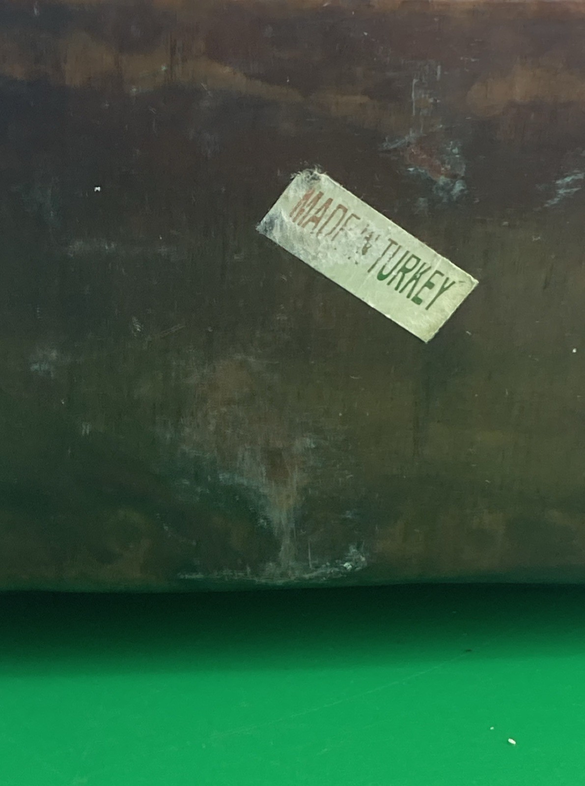 Vintage Turkey Copper 10”Oval Planter Jardiniere Riveted Handle Dovetail Joinery