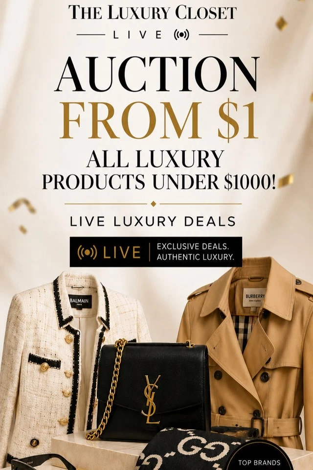 Bid from $1 on Luxury Goods, Watches, Jewelry & More — All Under $1000