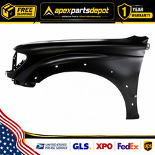 Front Left Fender Fits 2001-2004 Toyota Tacoma w/ Wheel Opening Flare & Bracket
