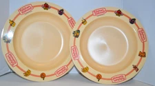 Set 2 Vtg 1982 Disney Kitchen Kabaret Bowls Epcot Center By Deka 8" Cereal Soup