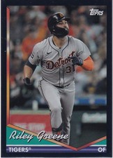 2024 Topps Archives Black Foilboard #206 Riley Greene Detroit Tigers