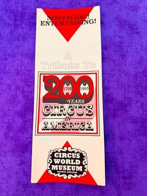 Vintage Circus World Museum advertising brochure commemorates 200 years circus
