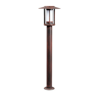 Lindby Wegeleuchte Gartenleuchte LED Außenleuchte rostbraun Edelstahl 76 cm