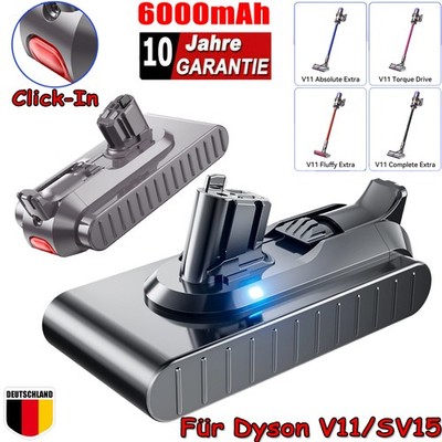25.2V 6000mAh Akku Für Dyson V11 Absolute Click In Typ SV15 Complete Staubsauger