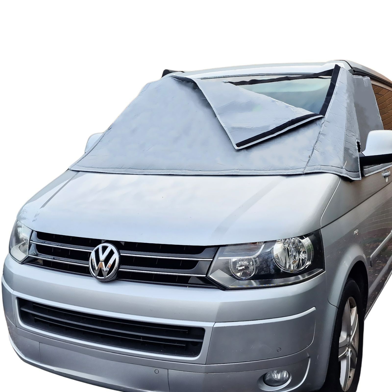 Campervan VW T5 T6 External Thermal Screen Cab Cover Luxury Silver Blinds