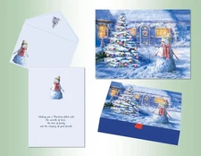 Glitter Embellished Keepsake Boxed Christmas Cards