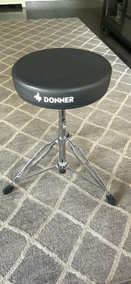 Donner Drum Throne Padded Seat Stable Height Adjustable Stool Double Braced Leg
