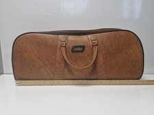 Borsa sportiva vintage Mitre - retrò marrone ecopelle Holdall cricket/tennis/palestra 27"