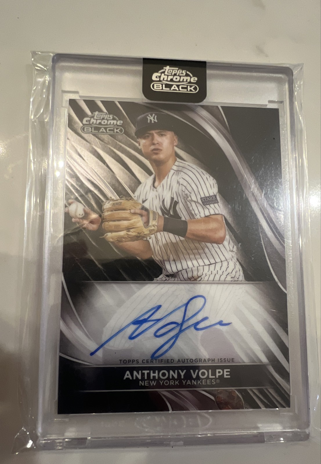 2024 Topps Chrome Black - Autographs Anthony Volpe #CBA-AV (AU)