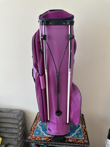 Nike Xtreme Sport IV Purple Stand Carry Golf Bag 8-Way Dual Strap W/ RAIN COVER - Picture 4 of 8