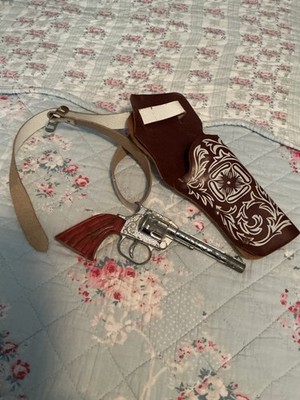 Vintage Lone Star Deputy Dan Druckguss Metall Cowboy Kinder spielen Waffe & Holster.