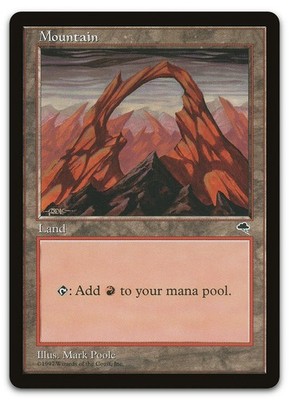 Mountain (Joined) #345 (NM) Tempest TMP Magic MTG