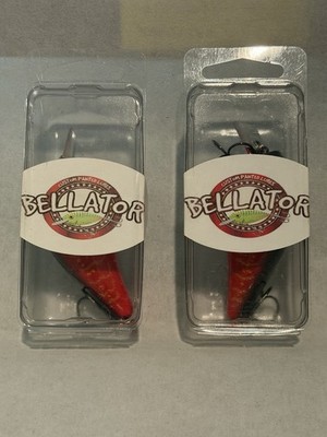 Bellator Tackle Custom 2.5 Square Bill Crank Bait Rayburn Red Lot of 2