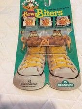 Garfield Bow Biters Brookside Kid Shoe Lace Locks NOS Sealed Vintage