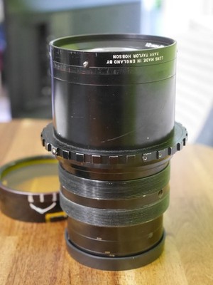 Taylor Hobson 12'' F4 Objektiv aus Luft-/Militärkameraabdeckungen 5x4'' Großformat