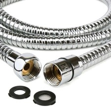 Stainless Steel Long Shower Hose for Bath Taps with 2 Washers, 1.75m (69")