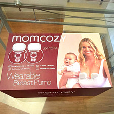 Momcozy S9Pro-V Wearable Breast Pump 24mm White/Gray LED, 2 Motors Bag