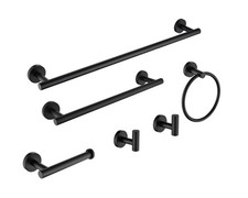 6 Piece Stainless Steel Wall Mount Bathroom Towel Rack Set