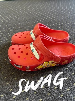 *BRAND NEW Ligths Working*  Crocs Classic Clog Lightning Mcqueen Multiple Size