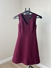 J. Crew Fit And Flare Burgundy Dress Size 0 ￼