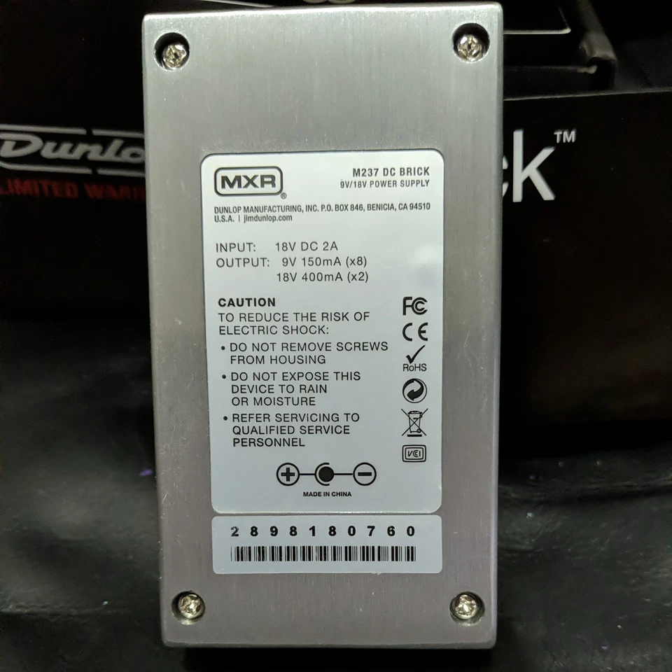 Dunlop MXR DC Brick Netzteil 9V & 18V Eingänge + Kabel + Adapter + Box - Neuwertig - Bild 3 von 4