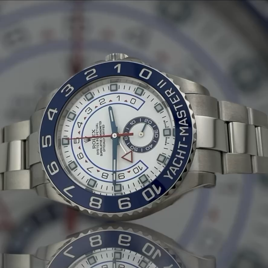 Rolex Yacht-Master II 116680 Blue 44mm Ceramic Bezel White Dial S