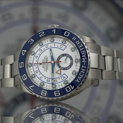 Rolex Yacht-Master II 116680 Blue 44mm Ceramic Bezel White Dial S