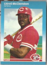 LLOYD McCLENDON 1987 Fleer Update Rookie #U-74.  REDS / DENVER