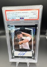 2025 Leaf Metal Sports Heroes - Paul Skenes #BA-PS1 Acetate Platinum /7 Low Pop