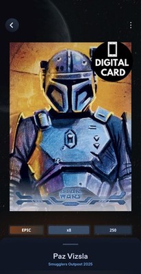 250cc PAZ VIZSLA STELLAR ART SMUGGLERS OUTPOST 25 EPIC Star Wars Card Trader