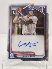 ⚾️2024 QUINCY SCOTT 1st Bowman ⚾️ CHROME ON CARD AUTO! 💎 FREE SHIPPING! 💎💎💎