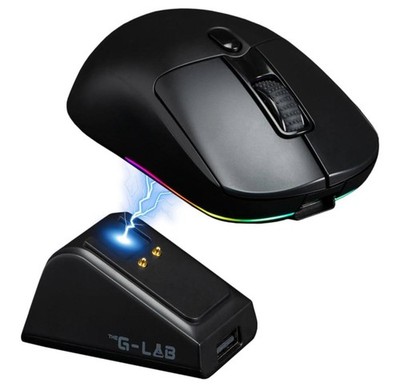 G-LAB KULT TITANIUM PRO Kabellose Gaming-Maus | 12.000 DPI | RGB | Dreifachmodus