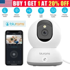 blurams Security Home Camera 3MP 2.4GWiFi Night Vision Indoor Pet Wired Cam US
