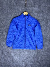 Patagonia Kids Nano Puff Brick Quilt Jacket Medium Blue Youth Lightweight Zip