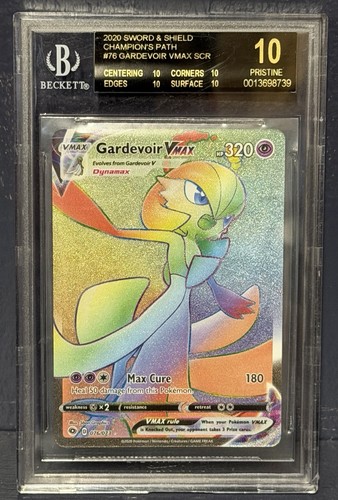 Pokémon SWSH 2020 Champion's Path #76 Gardevoir VMAX BGS 10 Black Label (POP 2)