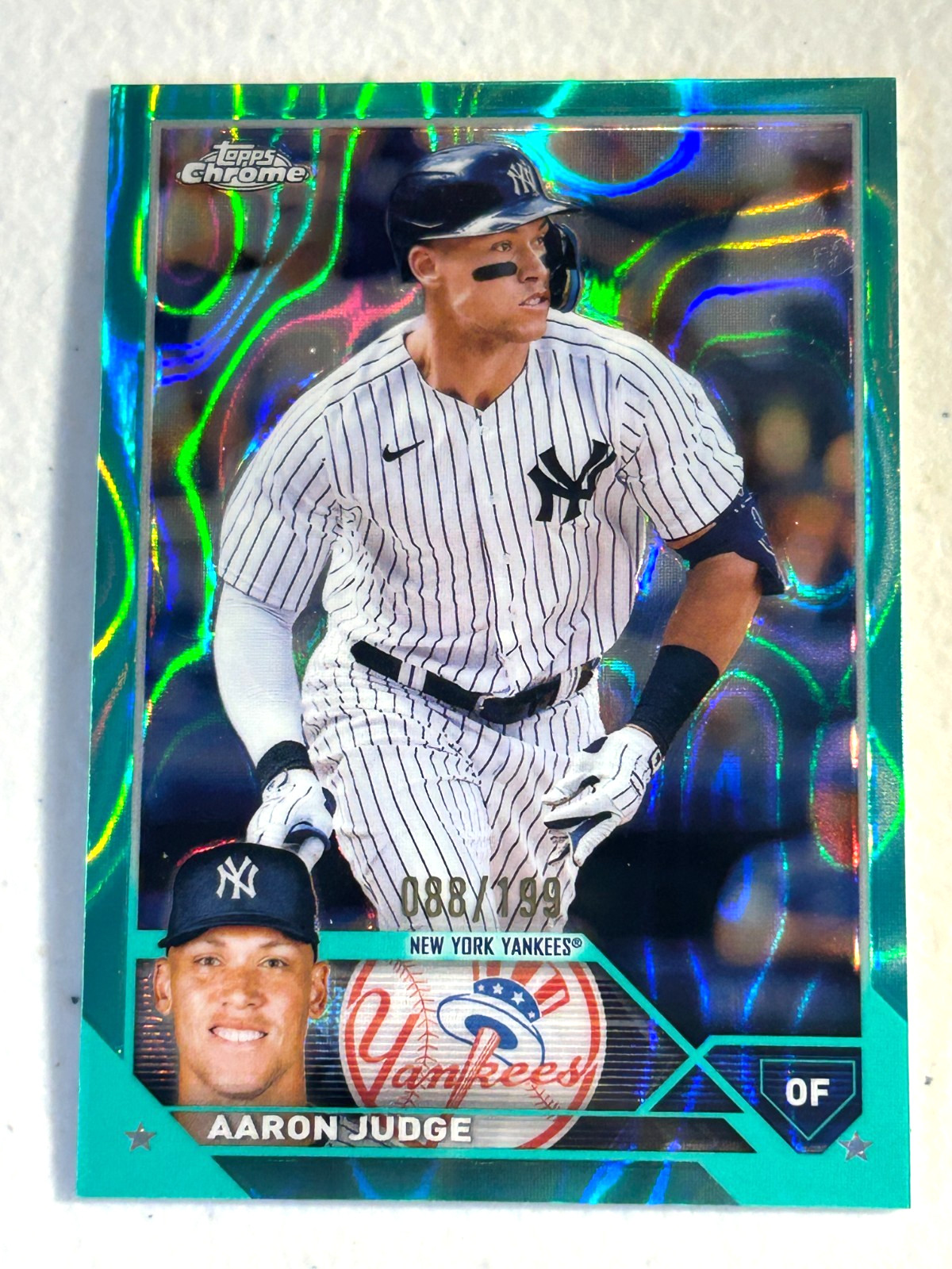 2023 Topps Chrome - Aaron Judge #62 Aqua Refractor 066 /199