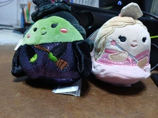 NEW 2024 Wicked Squishmallows GLINDA & ELPHABA 3" Plush Set of 2 Backpack Clips