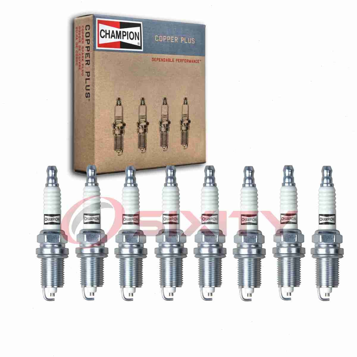 8 pc Champion Copper Plus 318 Spark Plugs for ZFR5F11 V99-75-0023 SK20R11 xq