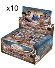 Lot Of 10 2025-26 Topps Bowman Basketball NBA Hobby Jumbo Box Sealed In Hand