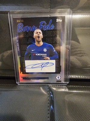 Topps Chelsea Team Set 2025 Eden Hazard Auto 4/10 On The Bona Fide Baller Card