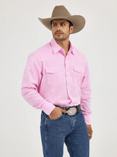 Men's Wrangler Bucking Cancer Western Snap Shirt - 112329902