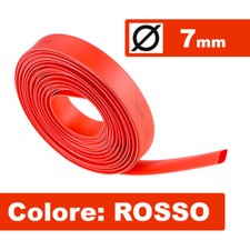 GUAINA TUBO TERMORESTRINGENTE TERMORETRAIBILE COLORE ROSSO DIAM. 7mm - 2 METRI
