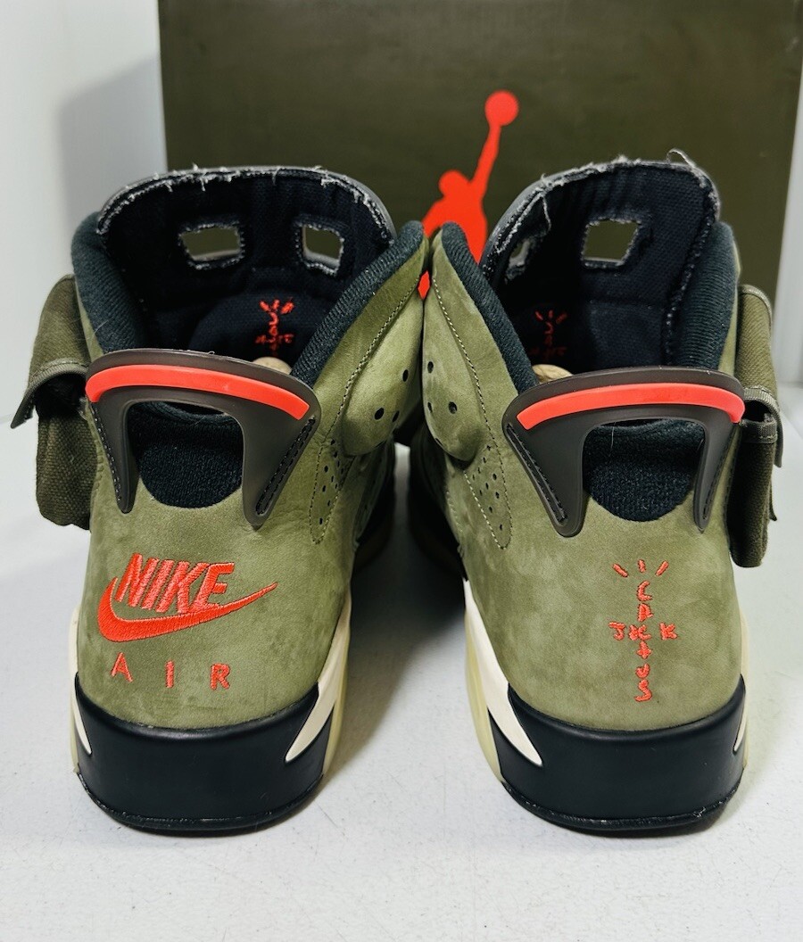 Travis Scott x Air Jordan 6 Retro Olive - Size 10.5 CN1084