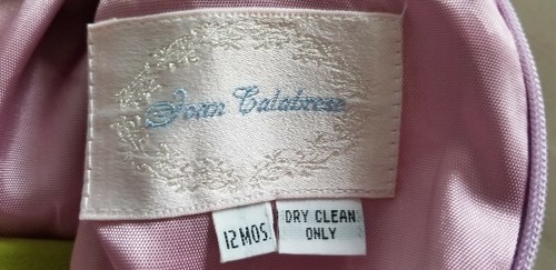 Joan Calabrese Girls Dress Sz 12MonthsA rare find! Velvet Lavender with Gray. - Picture 11 of 12