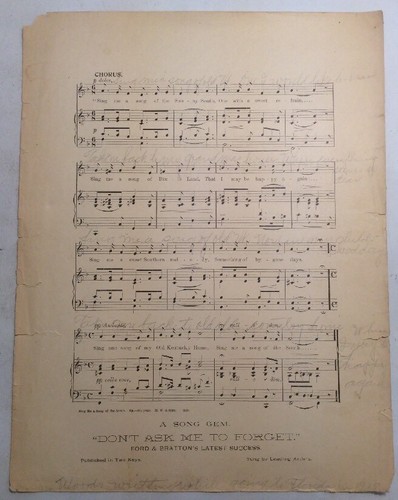 Sing Me A Song Of The South 1899 James W Casey George Norton SheetNoteMusic - Picture 9 of 12
