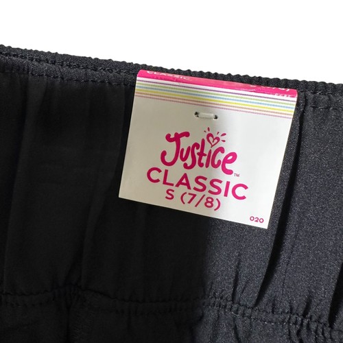 Justice Sport Girls Size S (7/8) Black Mesh Shorts With Attached Panty NWT - Picture 4 of 7