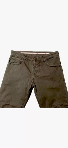 Isaia Napoli Jeans Herren 48R 32x27 Braun Button Fly Baumwolle Stretch Made Italy - Bild 8 von 8